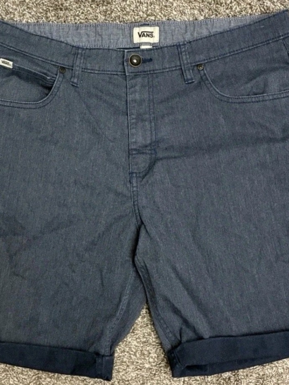 Vans Men’s Navy Relaxed Denim Shorts